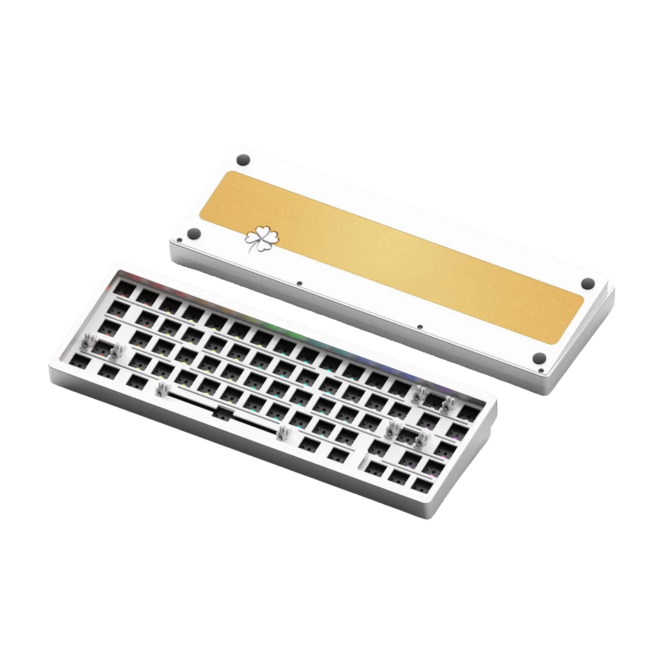 Kit Lucky65 Keyboard - 3 modes, CNC Aluminium, Gasket Mount, Hotswap, Per-key RGB Lights, Anodized/Electro Colors, Aluminum gold weight, 3750mAh Battery 4 Kit Lucky65 Keyboard - 3 modes, CNC Aluminium, Gasket Mount, Hotswap, Per-key RGB Lights, Anodized/Electro Colors, Aluminum gold weight, 3750mAh Battery - Ảnh 4