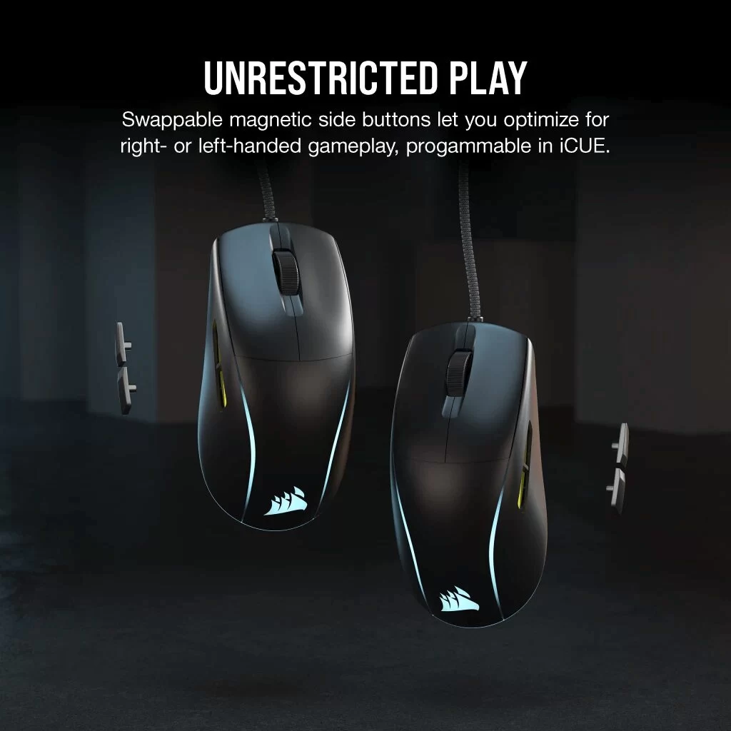 CORSAIR M75 Lightweight RGB Gaming Mouse (AP) - Black, MARKSMAN 26K, Wired USB 2.0 Type-A port connection, iCUE support 8 CORSAIR M75 Lightweight RGB Gaming Mouse (AP) - Black, MARKSMAN 26K, Wired USB 2.0 Type-A port connection, iCUE support - Ảnh 8