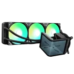 TRYX PANORAMA SE ARGB 360 BLACK AIO Liquid CPU Cooler - 6.5inch curved screen, 360mm radiator, Asetek Adela pump, 3x ARGB Gen2 Fans