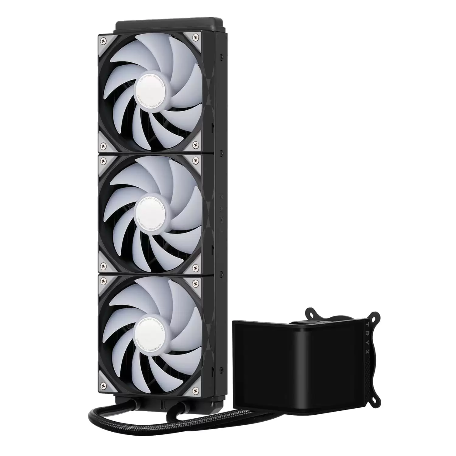 TRYX PANORAMA SE ARGB 360 BLACK AIO Liquid CPU Cooler - 6.5inch curved screen, 360mm radiator, Asetek Adela pump, 3x ARGB Gen2 Fans 5 TRYX PANORAMA SE ARGB 360 BLACK AIO Liquid CPU Cooler - 6.5inch curved screen, 360mm radiator, Asetek Adela pump, 3x ARGB Gen2 Fans - Ảnh 5
