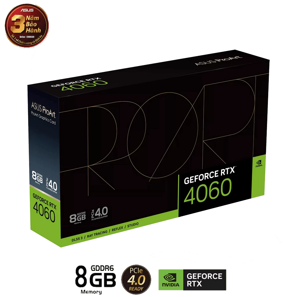 ASUS ProArt GeForce RTX 4060 8GB GDDR6 (PROART-RTX4060-8G) Graphics Card 14 ASUS ProArt GeForce RTX 4060 8GB GDDR6 (PROART-RTX4060-8G) Graphics Card - Ảnh 14