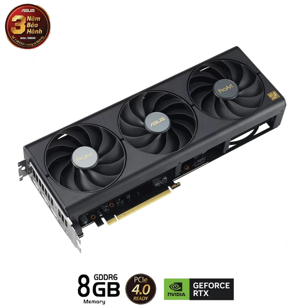ASUS ProArt GeForce RTX 4060 8GB GDDR6 (PROART-RTX4060-8G) Graphics Card 3 ASUS ProArt GeForce RTX 4060 8GB GDDR6 (PROART-RTX4060-8G) Graphics Card - Ảnh 3