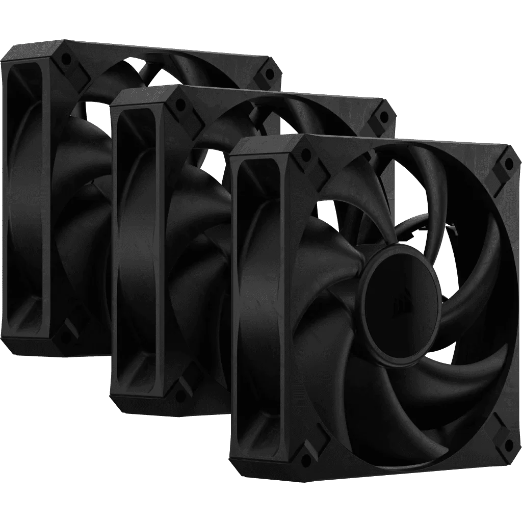 CORSAIR RS120 MAX Triple Pack Black (CO-9050171-WW) Fans - 120mm PWM Thick (30mm) Fans 1 CORSAIR RS120 MAX Triple Pack Black (CO-9050171-WW) Fans - 120mm PWM Thick (30mm) Fans