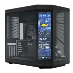 Hyte Y70 Touch Infinite Pitch Black Modern Aesthetic Case - Black/Black Mid-Tower ATX size