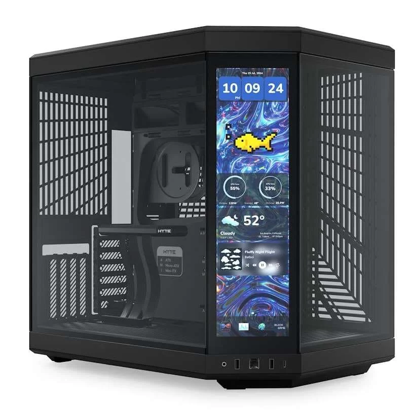 Hyte Y70 Touch Infinite Pitch Black Modern Aesthetic Case - Black/Black Mid-Tower ATX size 4 Hyte Y70 Touch Infinite Pitch Black Modern Aesthetic Case - Black/Black Mid-Tower ATX size - Ảnh 4