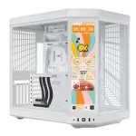Hyte Y70 Touch Infinite Snow White Modern Aesthetic Case - White/White Mid-Tower ATX size