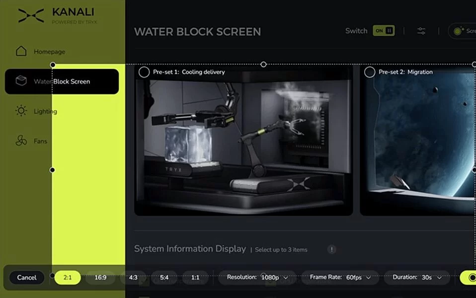 built in screen