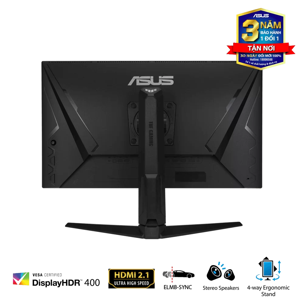 ASUS TUF GAMING VG28UQL1A Gaming Monitor - 28 inch Curved, 4K UHD, 144Hz, IPS, G-Sync Compatible 3 ASUS TUF GAMING VG28UQL1A Gaming Monitor - 28 inch Curved, 4K UHD, 144Hz, IPS, G-Sync Compatible - Ảnh 3