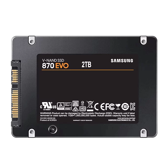 Samsung 870 EVO 2TB SSD - SATA III (MZ-77E2T0BW) 2 Samsung 870 EVO 2TB SSD - SATA III (MZ-77E2T0BW) - Ảnh 2