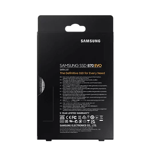 Samsung 870 EVO 2TB SSD - SATA III (MZ-77E2T0BW) 8 Samsung 870 EVO 2TB SSD - SATA III (MZ-77E2T0BW) - Ảnh 8
