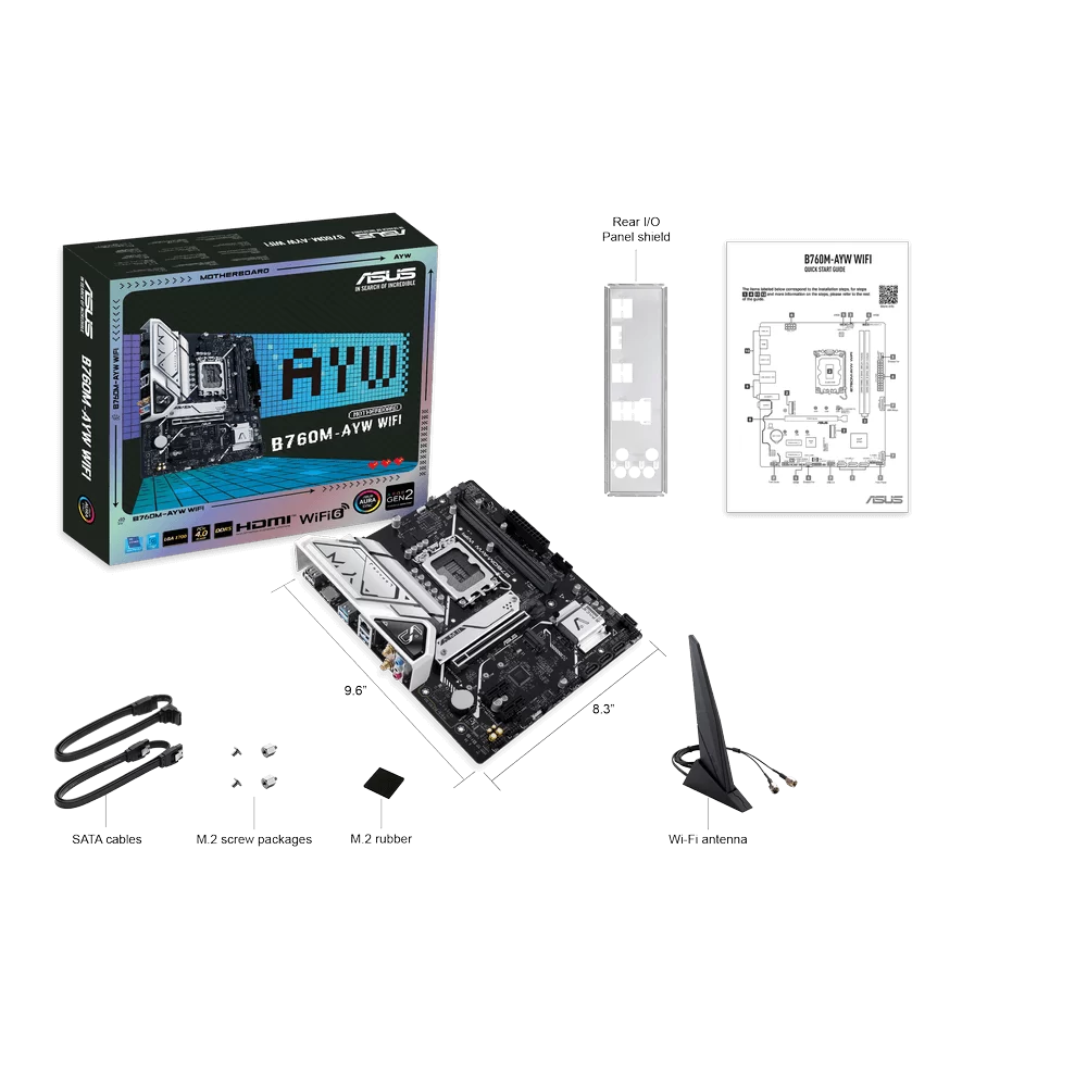 ASUS B760M-AYW WIFI Mainboard 9 ASUS B760M-AYW WIFI Mainboard - Ảnh 9