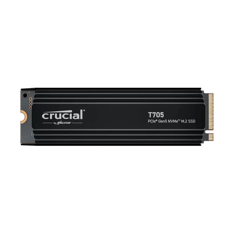 Crucial T705 2TB Heatsink (CT2000T705SSD5) SSD – M.2 2280, PCIe Gen 5.0 x4 NVMe 2.0 1 Crucial T705 2TB Heatsink (CT2000T705SSD5) SSD – M.2 2280, PCIe Gen 5.0 x4 NVMe 2.0