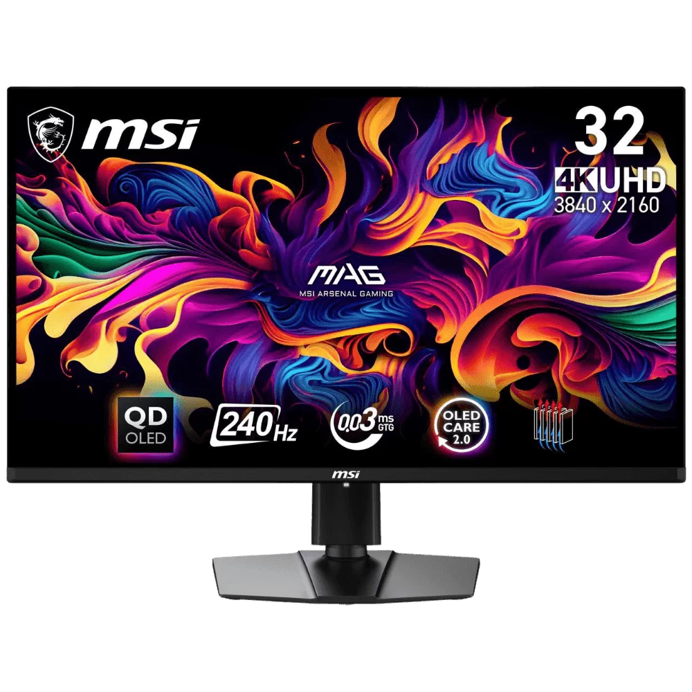 MSI MAG 321UPX QD-OLED Gaming Monitor - 32" 16:9, QD-OLED , UHD (3840 x 2160) 240Hz 0.03ms, Height Adjustable Arm 1 MSI MAG 321UPX QD-OLED Gaming Monitor - 32" 16:9, QD-OLED , UHD (3840 x 2160) 240Hz 0.03ms, Height Adjustable Arm