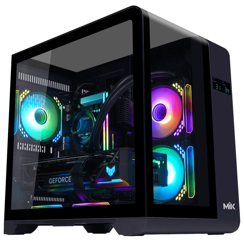 MIK BARBATOS M Black - M-ATX, CURVED GLASS with display screen Case 5 MIK BARBATOS M Black - M-ATX, CURVED GLASS with display screen Case - Ảnh 5