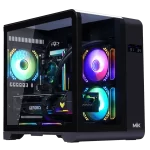MIK BARBATOS M Black - M-ATX, CURVED GLASS with display screen Case