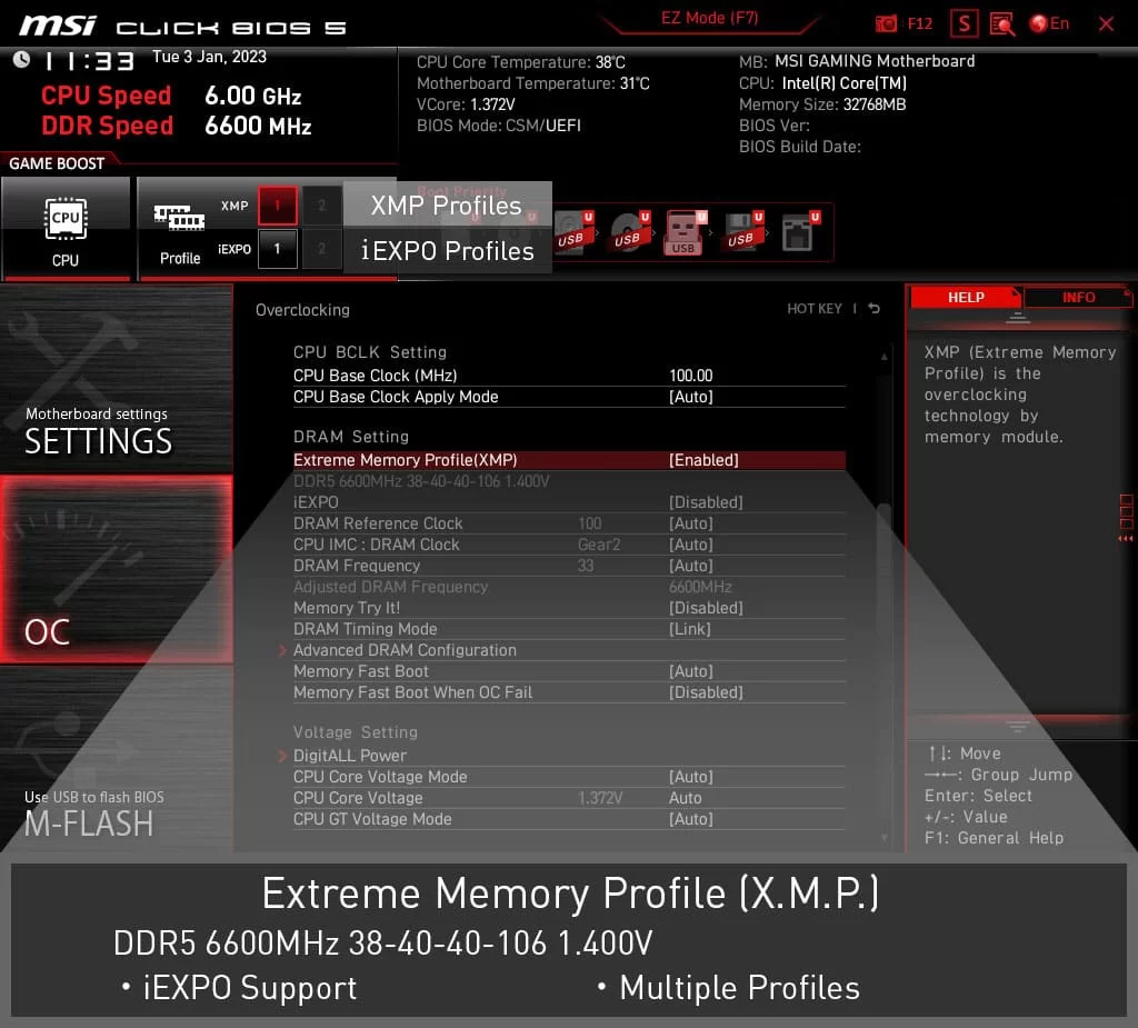 XMP B760