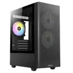 Antec NX Series NX500M ARGB Case - Black, Mesh Front Panel, 3x 120mm ARGB included