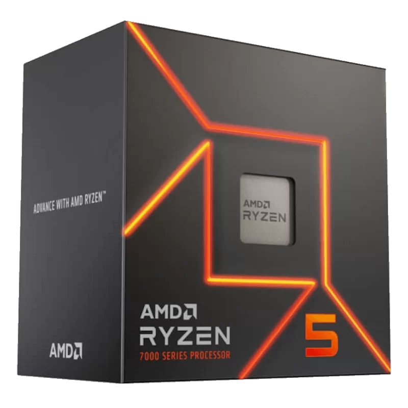 AMD Ryzen 5 7500F Processor - 6C12T, 3.7 GHz Boost 5.0 GHz, AM5 Raphael Zen 4, PCIe® 5.0, AMD Wraith Stealth 1 AMD Ryzen 5 7500F Processor - 6C12T, 3.7 GHz Boost 5.0 GHz, AM5 Raphael Zen 4, PCIe® 5.0, AMD Wraith Stealth