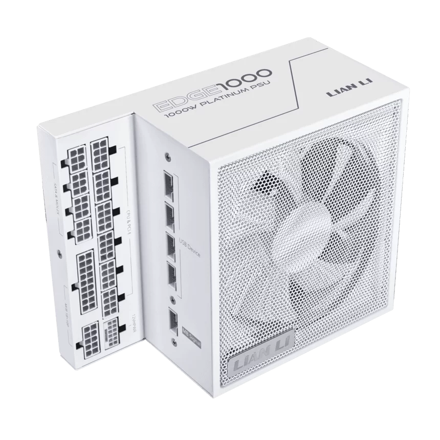 Lian Li Edge Series EG1000 White PSU - 1000W ATX12V v3.1, 80 Plus Platinum, Full Modular 1 Lian Li Edge Series EG1000 White PSU - 1000W ATX12V v3.1, 80 Plus Platinum, Full Modular