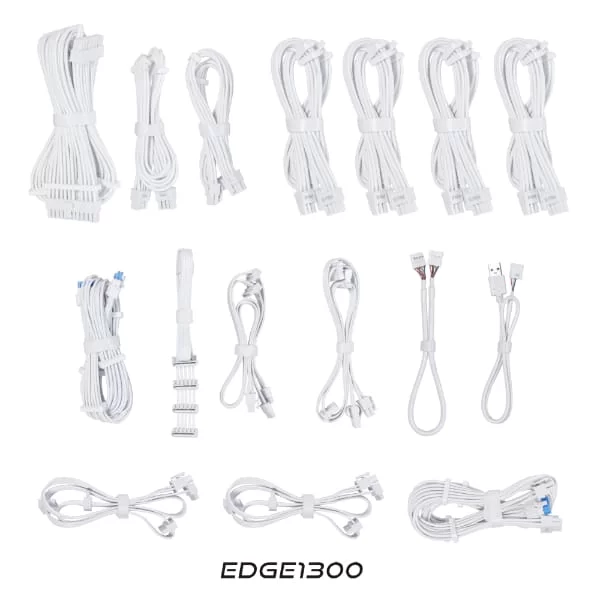 Lian Li Edge Series EG1300 White PSU - 1300W ATX12V v3.1, 80 Plus Platinum, Full Modular 6 Lian Li Edge Series EG1300 White PSU - 1300W ATX12V v3.1, 80 Plus Platinum, Full Modular - Ảnh 6