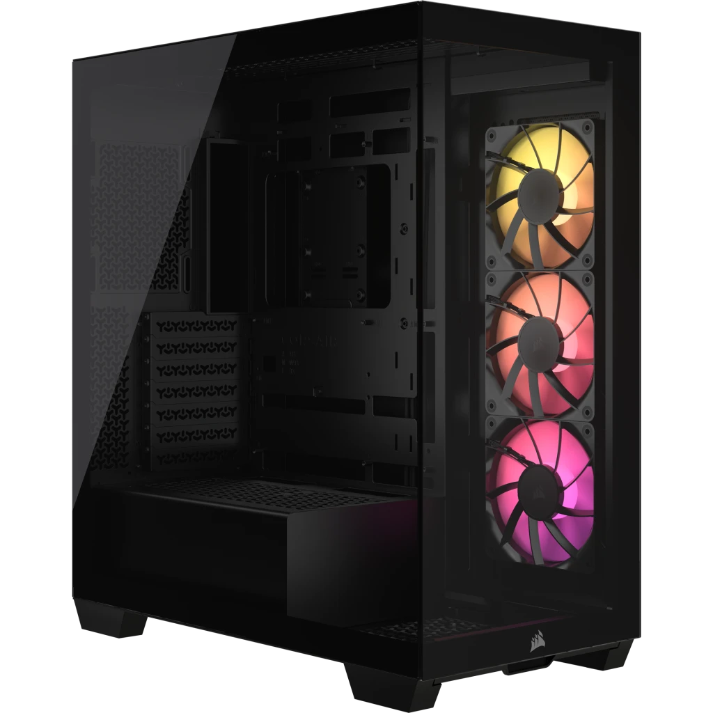 CORSAIR 3500X ARGB Black Glass PC Case - Mid-Tower, 3x RS120 ARGB fans, Reverse Connection Motherboard Compatible 1 CORSAIR 3500X ARGB Black Glass PC Case - Mid-Tower, 3x RS120 ARGB fans, Reverse Connection Motherboard Compatible
