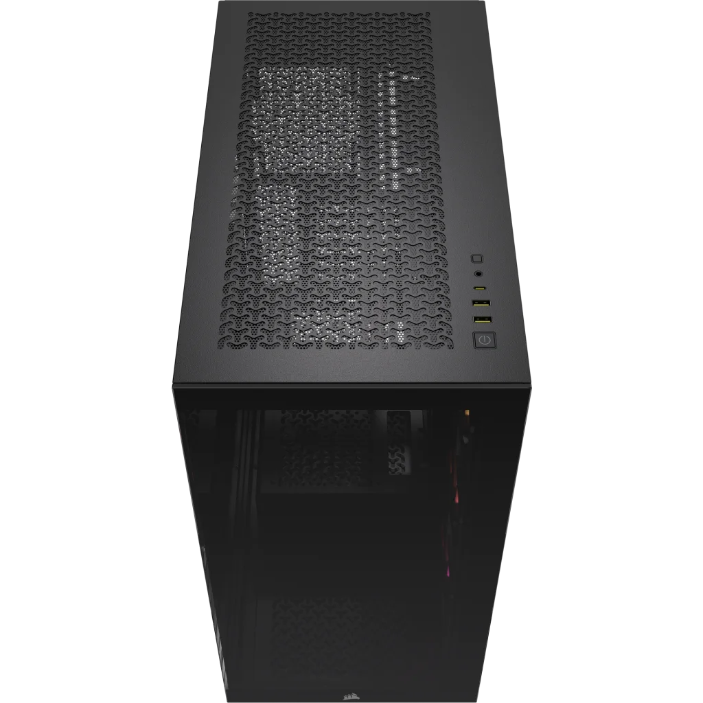 CORSAIR 3500X ARGB Black Glass PC Case - Mid-Tower, 3x RS120 ARGB fans, Reverse Connection Motherboard Compatible 2 CORSAIR 3500X ARGB Black Glass PC Case - Mid-Tower, 3x RS120 ARGB fans, Reverse Connection Motherboard Compatible - Ảnh 2
