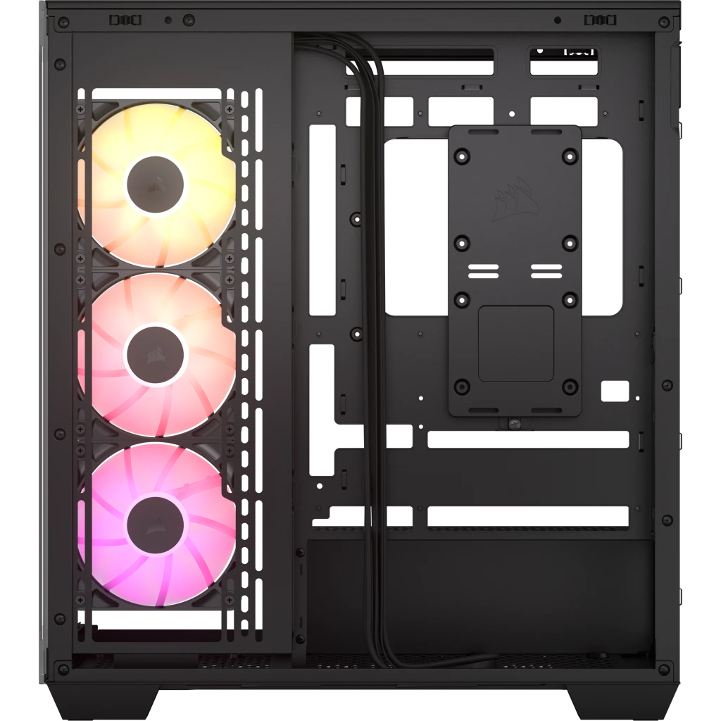 CORSAIR 3500X ARGB Black Glass PC Case - Mid-Tower, 3x RS120 ARGB fans, Reverse Connection Motherboard Compatible 4 CORSAIR 3500X ARGB Black Glass PC Case - Mid-Tower, 3x RS120 ARGB fans, Reverse Connection Motherboard Compatible - Ảnh 4