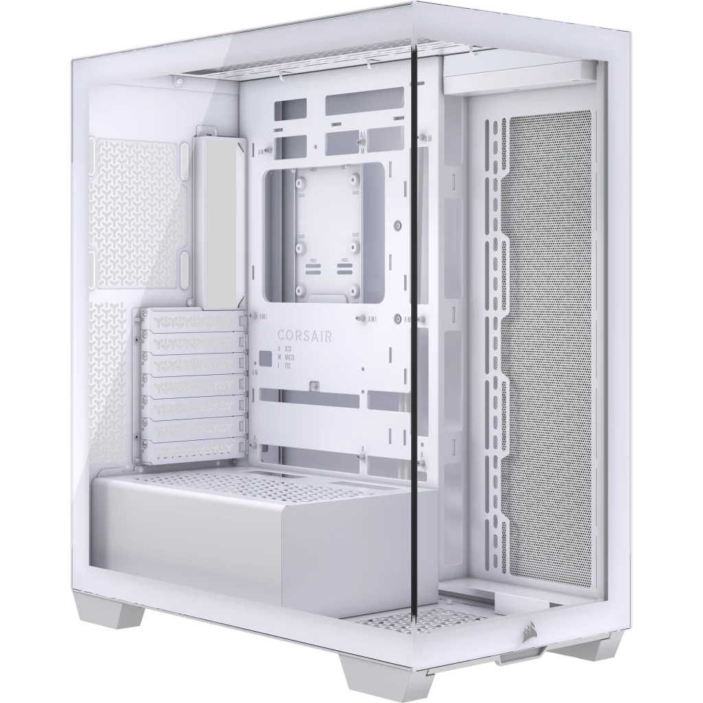 CORSAIR 3500X White Mid-Tower Glass PC Case - Mid-Tower, Reverse Connection Motherboard Compatible 1 CORSAIR 3500X White Mid-Tower Glass PC Case - Mid-Tower, Reverse Connection Motherboard Compatible