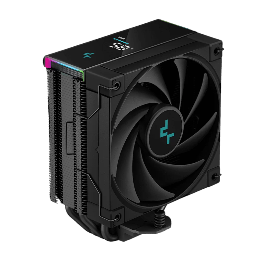 Deepcool AK400 DIGITAL CPU Air Cooler - Black, 4 heatpipes, ARGB LED strips, 1x 120mm FK120 PWM fan, Intel LGA 1700/AMD AM5 Support 2 Deepcool AK400 DIGITAL CPU Air Cooler - Black, 4 heatpipes, ARGB LED strips, 1x 120mm FK120 PWM fan, Intel LGA 1700/AMD AM5 Support - Ảnh 2