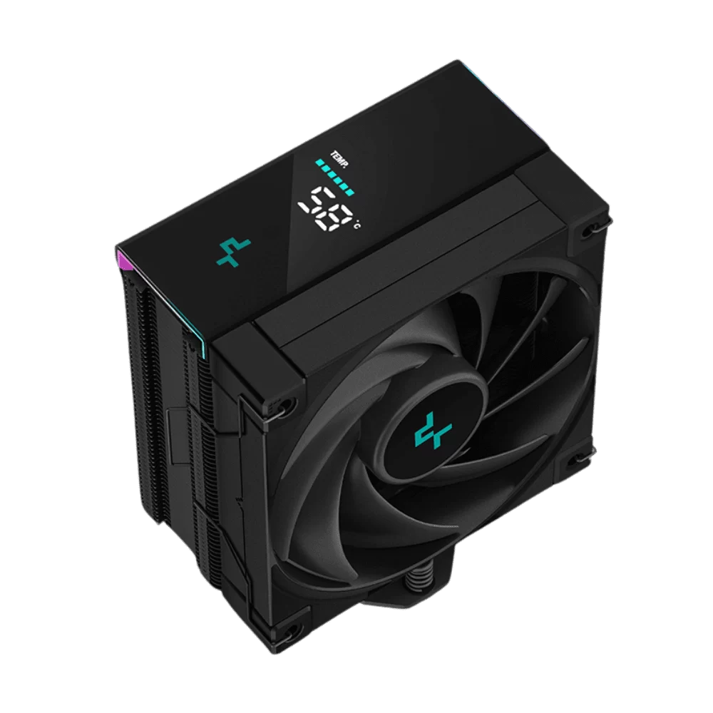 Deepcool AK400 DIGITAL CPU Air Cooler - Black, 4 heatpipes, ARGB LED strips, 1x 120mm FK120 PWM fan, Intel LGA 1700/AMD AM5 Support 4 Deepcool AK400 DIGITAL CPU Air Cooler - Black, 4 heatpipes, ARGB LED strips, 1x 120mm FK120 PWM fan, Intel LGA 1700/AMD AM5 Support - Ảnh 4