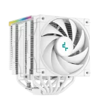 DEEPCOOL AK620 DIGITAL WH High Performance Dual Tower CPU Air Cooler - White, 6 heatpipes, 2x 120mm FDB fans, Intel LGA 1700/AMD AM5 Support
