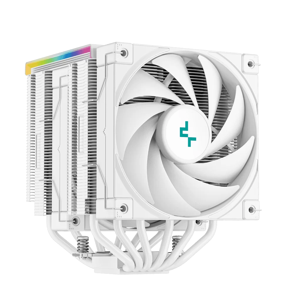 DEEPCOOL AK620 DIGITAL WH High Performance Dual Tower CPU Air Cooler - White, 6 heatpipes, 2x 120mm FDB fans, Intel LGA 1700/AMD AM5 Support 1 DEEPCOOL AK620 DIGITAL WH High Performance Dual Tower CPU Air Cooler - White, 6 heatpipes, 2x 120mm FDB fans, Intel LGA 1700/AMD AM5 Support