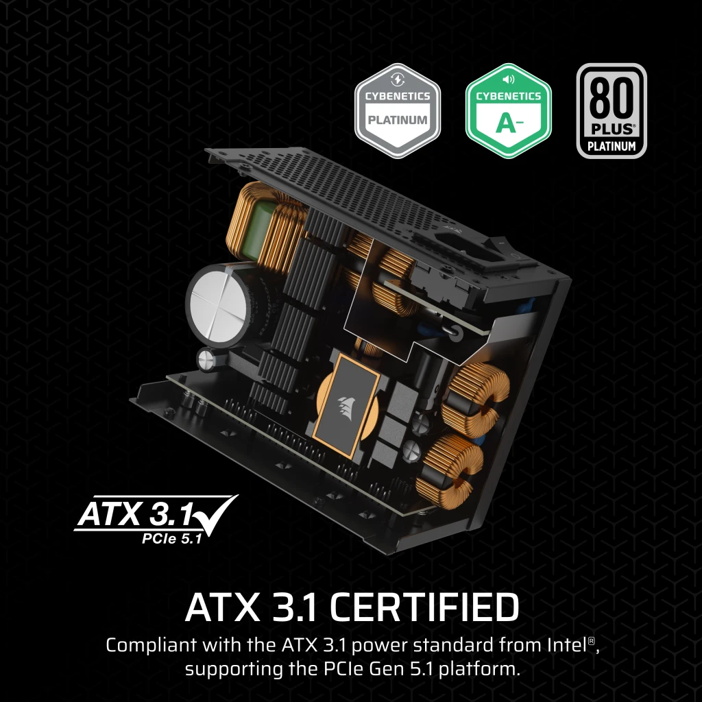 CORSAIR SF Platinum Series (2024) SF750 SFX PSU - 750 Watts, ATX 3.1 & PCIe 5.1, Fully Modular, 80 PLUS Platinum 8 CORSAIR SF Platinum Series (2024) SF750 SFX PSU - 750 Watts, ATX 3.1 & PCIe 5.1, Fully Modular, 80 PLUS Platinum - Ảnh 8