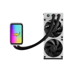 HYTE THICC Q60 Digital LCD Liquid CPU Cooler - White, Dual Pump, 240x52mm Radiator, 5 inch Ultraslim HD-Display 42 Pixel qRGB LEDs