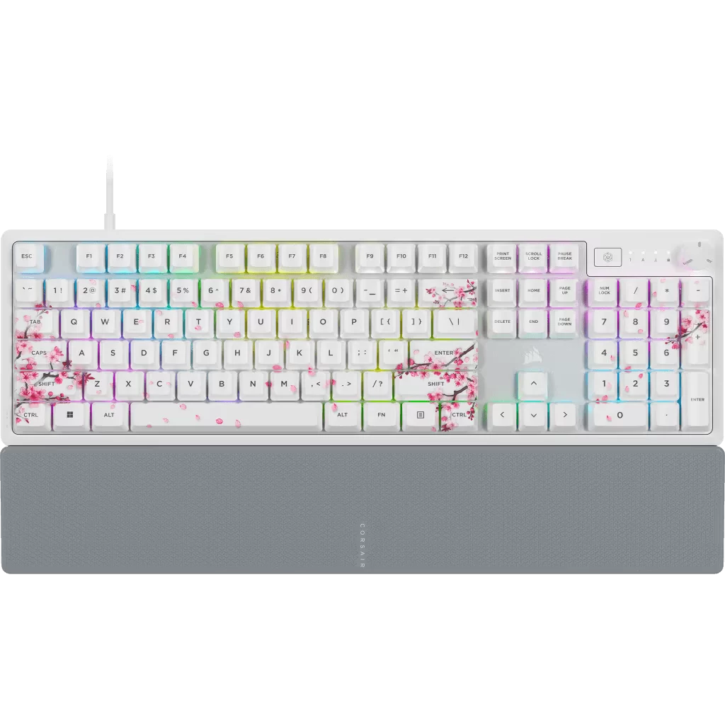 CORSAIR K70 CORE SE RGB Mechanical Gaming Keyboard - Cherry Blossom, Full-size RGB, Palmrest, PreLub MLX Red Linear Switches, Sound Dampening 1 CORSAIR K70 CORE SE RGB Mechanical Gaming Keyboard - Cherry Blossom, Full-size RGB, Palmrest, PreLub MLX Red Linear Switches, Sound Dampening