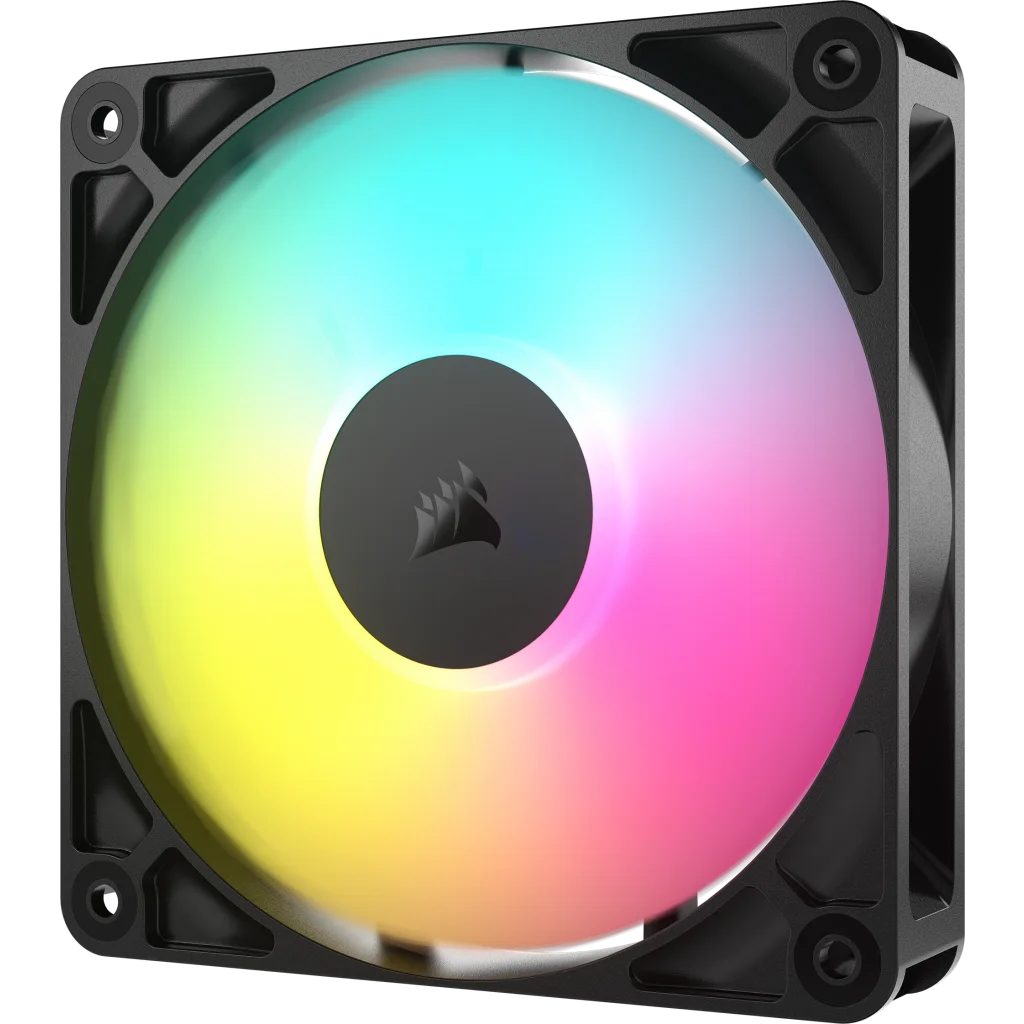 CORSAIR RS120 ARGB Single Pack Black (CO-9050180-WW) Fans - 1x120mm 2100RPM Static Pressure RGB Fan, Daisy Chain 4 Pin PWM, +5V ARGB Connections 3 CORSAIR RS120 ARGB Single Pack Black (CO-9050180-WW) Fans - 1x120mm 2100RPM Static Pressure RGB Fan, Daisy Chain 4 Pin PWM, +5V ARGB Connections - Ảnh 3