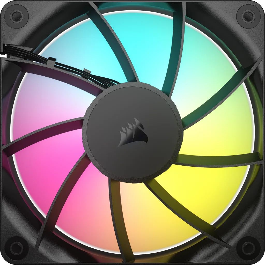 CORSAIR RS120 ARGB Single Pack Black (CO-9050180-WW) Fans - 1x120mm 2100RPM Static Pressure RGB Fan, Daisy Chain 4 Pin PWM, +5V ARGB Connections 4 CORSAIR RS120 ARGB Single Pack Black (CO-9050180-WW) Fans - 1x120mm 2100RPM Static Pressure RGB Fan, Daisy Chain 4 Pin PWM, +5V ARGB Connections - Ảnh 4