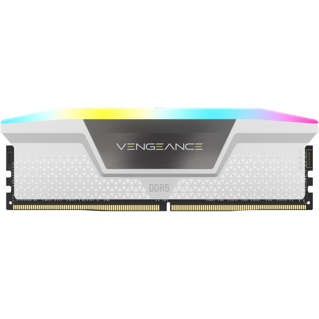 CORSAIR Vengeance RGB White 32GB Memory Kit - White, 32GB (2x16GB) 5600MHz C40 DDR5 (CMH32GX5M2B5600C40W) 3 CORSAIR Vengeance RGB White 32GB Memory Kit - White, 32GB (2x16GB) 5600MHz C40 DDR5 (CMH32GX5M2B5600C40W) - Ảnh 3