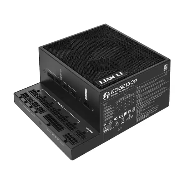 Lian Li Edge Series EG1000 Black PSU - 1000W ATX12V v3.1, 80 Plus Platinum, Full Modular 2 Lian Li Edge Series EG1000 Black PSU - 1000W ATX12V v3.1, 80 Plus Platinum, Full Modular - Ảnh 2