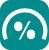 percentage icon white
