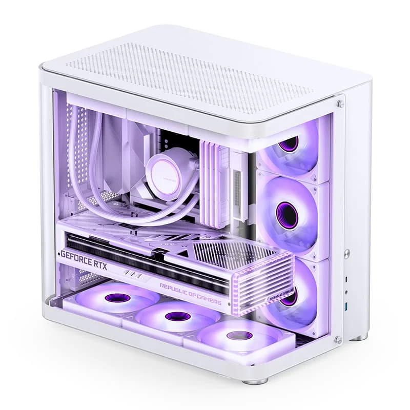 Jonsbo TK-2 White Mid Tower Case - Hyperboloid Glass Design, Mid-Tower, Support BTF MB + 360 AIO 22 Jonsbo TK-2 White Mid Tower Case - Hyperboloid Glass Design, Mid-Tower, Support BTF MB + 360 AIO - Ảnh 22