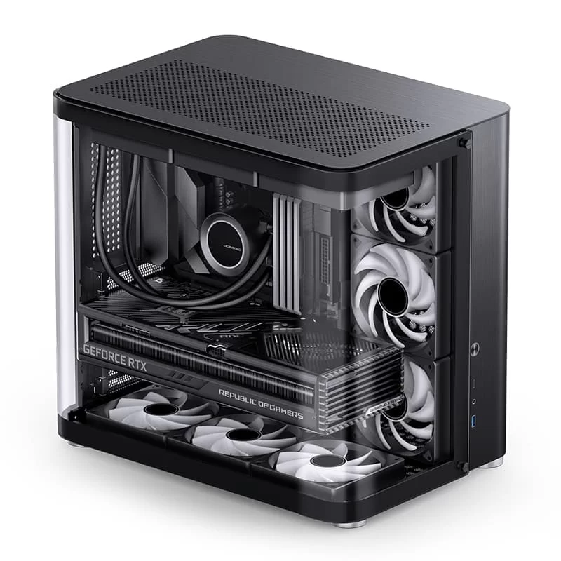 Jonsbo TK-2 Black Mid Tower Case - Hyperboloid Glass Design, Mid-Tower, Support BTF MB + 360 AIO 15 Jonsbo TK-2 Black Mid Tower Case - Hyperboloid Glass Design, Mid-Tower, Support BTF MB + 360 AIO - Ảnh 15
