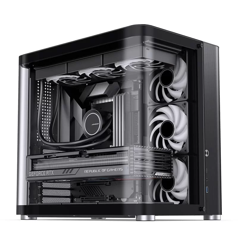 Jonsbo TK-2 Black Mid Tower Case - Hyperboloid Glass Design, Mid-Tower, Support BTF MB + 360 AIO 5 Jonsbo TK-2 Black Mid Tower Case - Hyperboloid Glass Design, Mid-Tower, Support BTF MB + 360 AIO - Ảnh 5