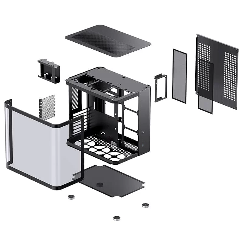 Jonsbo TK-2 Black Mid Tower Case - Hyperboloid Glass Design, Mid-Tower, Support BTF MB + 360 AIO 20 Jonsbo TK-2 Black Mid Tower Case - Hyperboloid Glass Design, Mid-Tower, Support BTF MB + 360 AIO - Ảnh 20