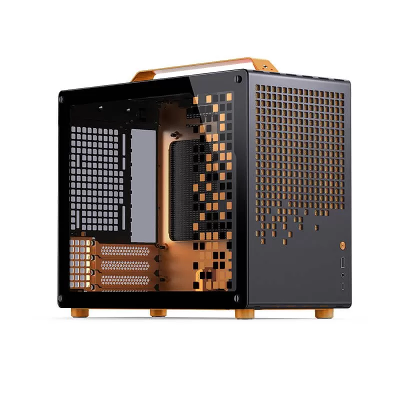 Jonsbo Z20 Black Orange Mini Case - Micro-ATX, Detachable Carrying handle, support 240 AIO 2 Jonsbo Z20 Black Orange Mini Case - Micro-ATX, Detachable Carrying handle, support 240 AIO - Ảnh 2