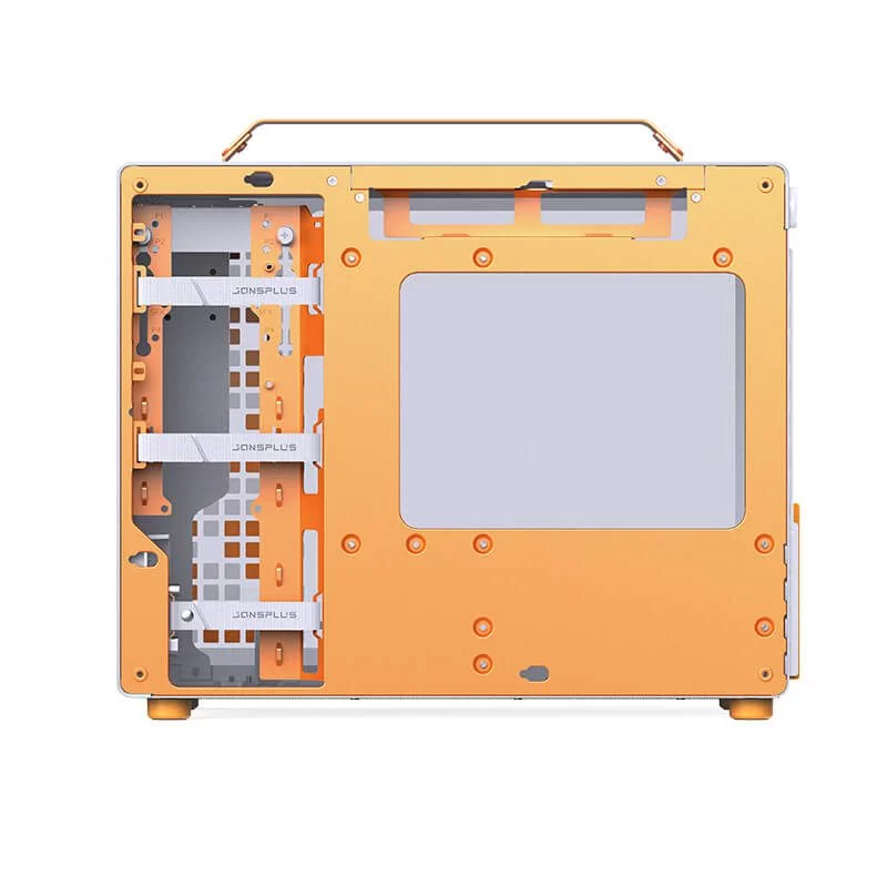 Jonsbo Z20 White Orange Mini Case - Micro-ATX, Detachable Carrying handle, support 240 AIO 5 Jonsbo Z20 White Orange Mini Case - Micro-ATX, Detachable Carrying handle, support 240 AIO - Ảnh 5