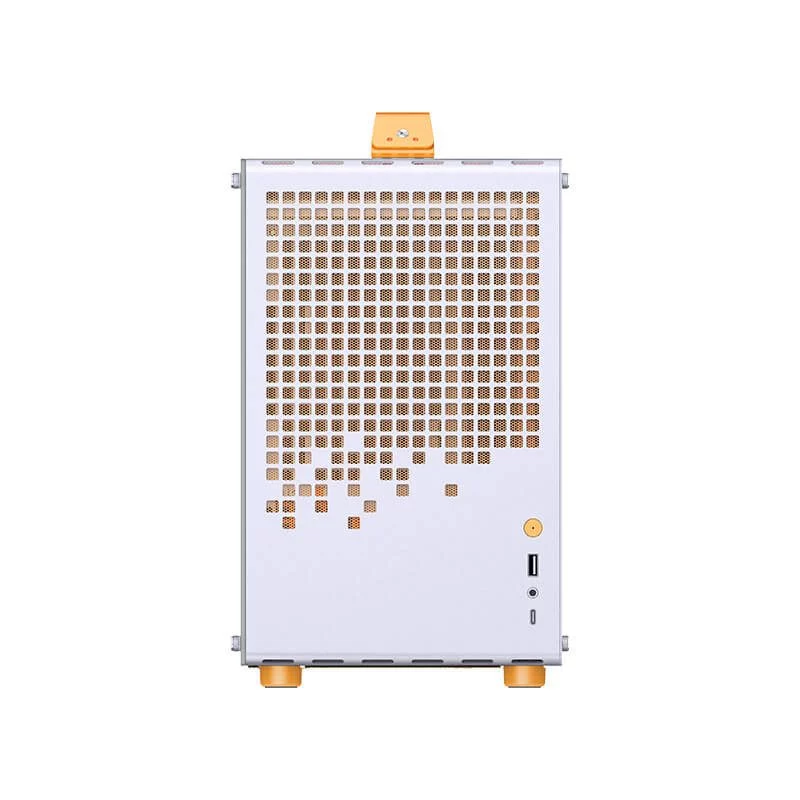 Jonsbo Z20 White Orange Mini Case - Micro-ATX, Detachable Carrying handle, support 240 AIO 8 Jonsbo Z20 White Orange Mini Case - Micro-ATX, Detachable Carrying handle, support 240 AIO - Ảnh 8