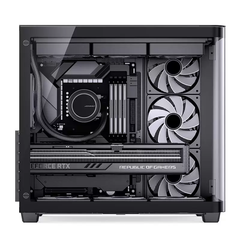 Jonsbo TK-3 Black One-piece Curved Glass Mid-Tower Case - Support BTF MB, Dual 360 AIO 3 Jonsbo TK-3 Black One-piece Curved Glass Mid-Tower Case - Support BTF MB, Dual 360 AIO - Ảnh 3