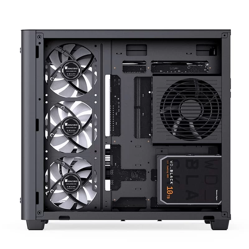 Jonsbo TK-3 Black One-piece Curved Glass Mid-Tower Case - Support BTF MB, Dual 360 AIO 8 Jonsbo TK-3 Black One-piece Curved Glass Mid-Tower Case - Support BTF MB, Dual 360 AIO - Ảnh 8