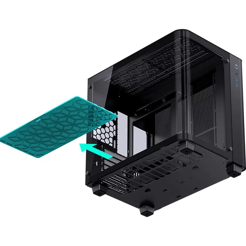 Jonsbo TK-3 Black One-piece Curved Glass Mid-Tower Case - Support BTF MB, Dual 360 AIO 15 Jonsbo TK-3 Black One-piece Curved Glass Mid-Tower Case - Support BTF MB, Dual 360 AIO - Ảnh 15